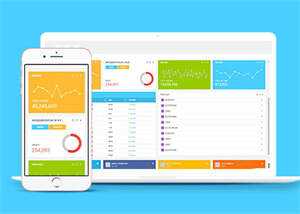 蓝色后台数据管理网站模板下载 - 项目资源网