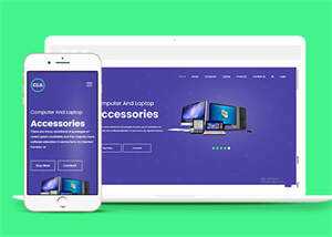 简洁电脑主机配件网站模板下载 - 项目资源网