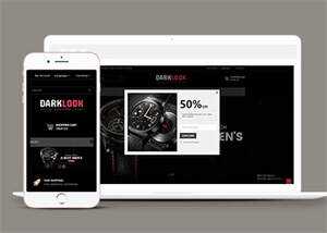 黑色手表在线商城网站模板下载 - 项目资源网