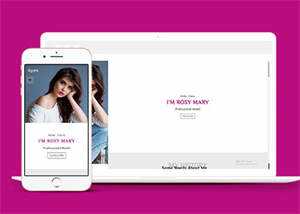 响应式左侧固定模特网站模板 - 项目资源网