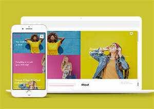 时尚服装展示类网站模板下载 - 项目资源网