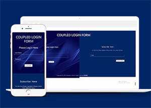 蓝色左右登录页面网站模板下载 - 项目资源网