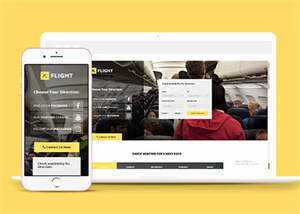 宽屏航空公司机票预订官网模板 - 项目资源网