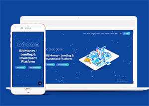 蓝色比特货币贷款网站模板源码 - 项目资源网