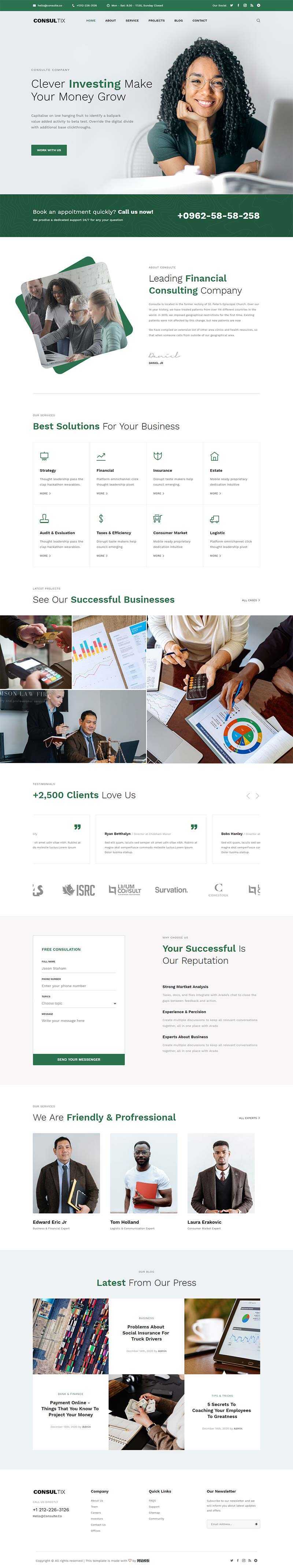 bootstrap创业项目投资公司html5网站模板 - 项目资源网