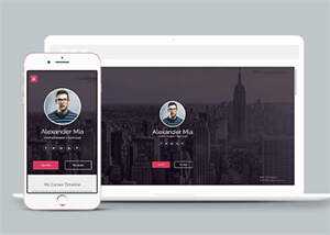 侧边栏导航简历介绍类网站模板 - 项目资源网