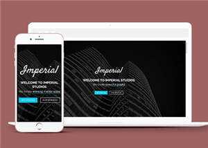 平面设计创意工作室响应式网页模板 - 项目资源网